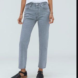 Everlane The Rigid Slouch Jean Vintage Grey size 26 NWT